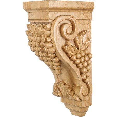 Hardware Resources 5" Wx7"Dx14"H Rubberwood Grape Corbel CORAA-2RW